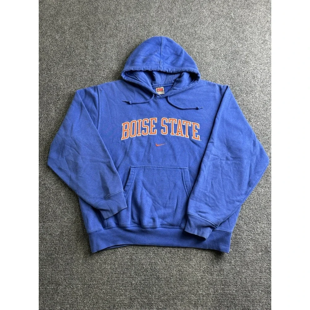 Mens Nike Team Boise State Broncos Pullover Hoodie Blue, Size S